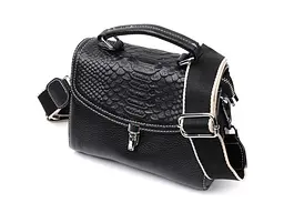 Шкіряна сумка для жінок з цікавою клямкою Vintage 19х15х9 см sum0029039