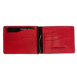 Шкіряний затискач для грошей чоловічий GRANDE PELLE 11.5х9х2 см acs0032191 - мініатюра 2