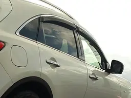 Дефлектори вікон вітровики для Infiniti JX35 2012- З Молдингом Хром