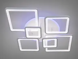 Стельова LED-люстра Diasha 8160/6WH 3color з пультом і димером, біла, 150 W, 6325 lm, сучасні квадратні LED-плафони 97×71 - мініатюра 3
