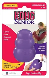 Міцна гумова іграшка для собак похилого віку KONG Senior - мініатюра 2