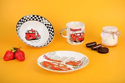 Тарілка дитяча супова порцелянова Limited Edition Cars 15см (YF6032-2) - мініатюра 2