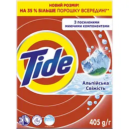 Пральний порошок Tide Аква-Пудра Альпійська Свіжість для ручного прання 3 цикли 405 г