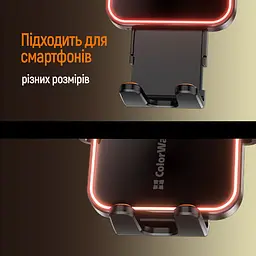 Бездротовий зарядний пристрій СolorWay Ultra-mini 15W Чорний (CW-CHAW069Q-BK) - мініатюра 7