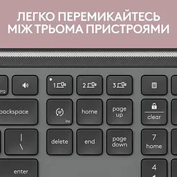 Клавiатура бездротова Logitech Signature Slim K950 US Graphite USB (920-012465) - мініатюра 3
