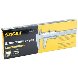 Штангенциркуль механічний 150мм точність ±0.02мм (пенал) SIGMA (3922161) - мініатюра 6