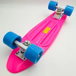 Пенні борд скейт 55х15см до 80кг ABEC 7 матові колеса скейтборд Penny Board Pastel Series малиновий - мініатюра 11