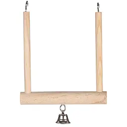 Flamingo Wooden Swing фламинго свинг дерев'яні гойдалки для птахів з дзвіночком S