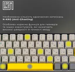 Клавіатура ігрова механічна бездротова EPOMAKER EP-64-BM Black 2.4G/BT/USB RGB Mulan Switch Linear - мініатюра 9