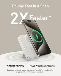 Універсальна мобільна батарея Anker MagGo 10000mAh 27W White (A1654G21) - мініатюра 3