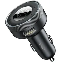 АЗП FM модулятор Baseus Enjoy 17W (2USB-A) (CCLH-01) Чорний