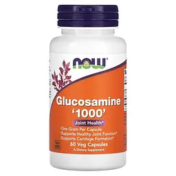 Препарат для суглобів і зв'язок NOW Glucosamine 1000 mg, 60 вегакапсул