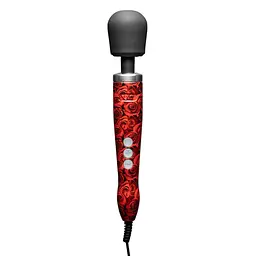 Вібромасажер DOXY Die Cast ROSE PATTERN, дуже потужний, живлення 220В, металевий корпус - мініатюра 1