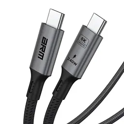 Дата кабель USB-C to USB-C 1.0m USB4 40Gbps 240W 8K60Hz black Armorstandart (ARM81921) - мініатюра 4