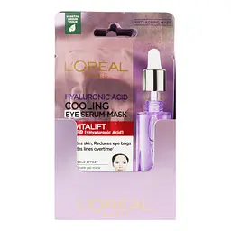 Охолоджувальна тканинна маска-сироватка для шкіри навколо очей L'Oreal Paris Revitalift Filler з гіалуроновою кислотою та кофеїном 11 г - мініатюра 4