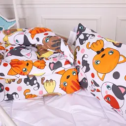 Набір дитячий MirSon зима Kids Time 20-0035 Colored kittens 110x140 см бавовна: ковдра з подушкою (2200009671197) - мініатюра 2