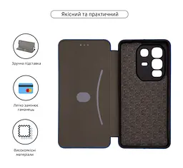 Чехол-книжка для Infinix Note 50 Pro Plus 5G, G-Case, синий, кожаный чехол-книжка из экокожи (PU) и TPU, с магнитом, с подставкой и вместительным кардхолдером, противоударный, защита всего корпуса, ArmorStandart (ARM85363) - мініатюра 3