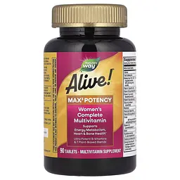 Комплекс для здоров'я жінок Nature's Way Alive! Max3 Potency Women's, 90 таблеток - мініатюра 4