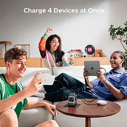 Зарядний пристрій 4xUSB 100W (3xUSB-C+USB-A) Gan Robot tech Fast Charger Сірий X688 Ugreen - мініатюра 4