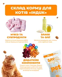 Сухий корм для котів Say Pet з індичкою 10 кг - мініатюра 2