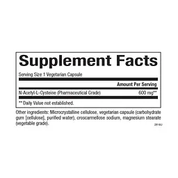 NAC N-Acetyl-L-Cysteine Natural Factors 600 мг 60 капсул - мініатюра 2