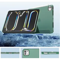 Чохол до планшета BeCover Tri Fold Hard Apple iPad Pro 11" M4 2024 Dark Green (711727) - мініатюра 5