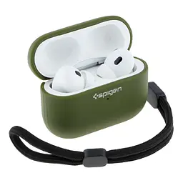 Футляр із нейлоновим шнурком Spigen Leather Armor Airpods Pro Pitch Green (35261_3345598) - мініатюра 3