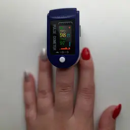 Пульсоксиметр Fingertip Pulse Oximeter LK-88 1 шт Синьо-білий (0274) - мініатюра 4