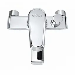 Змішувач для ванни Grace Tora з коротким виливом, ручним душем і шлангом хром, Хром - мініатюра 4