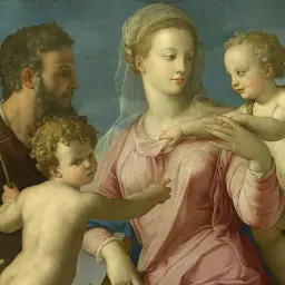Інтер'єрна картина Мадонна Строганових, Бронзіно, Bronzino, Madonna Stroganoff, релігійний декор, 60×48 см (id6967) - мініатюра 5