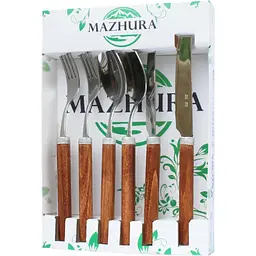 Набір столових приладів Mazhura Beech walnut на дві особи 6 шт. (mz505661)