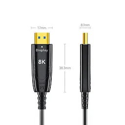 Кабель оптичний HDMI 2.1 100m Dtech DT-HOF8100 (74-00140) - мініатюра 4
