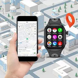 Розумний дитячий смарт годинник Lemfo AS-06 з прослушкою, GPS трекером, 16GB пам’яті та висувною HD-камерою До 5 днів роботи Чорний - мініатюра 13