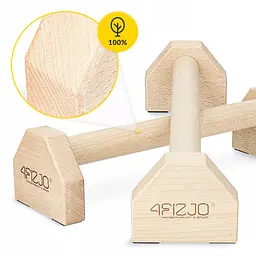 Упори для віджимань (паралетси) 4FIZJO 40 см дерев'яні (P-5905973407045) - мініатюра 9
