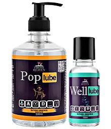 Iнтим-змазка Fresh Heaven анальна Pop Lube 500ml та вагінальна Well Lube 100ml 