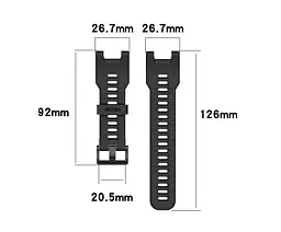 Силіконовий ремінець Primolux для смарт годинника Xiaomi Amazfit T-Rex (A1918)/T-Rex Pro (A2013) Black - мініатюра 5