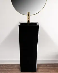 Умивальник Rea Kamila black підлоговий чорний REA-U5644, Чорний - мініатюра 3