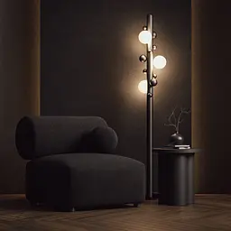 Торшер Babich Studio Lunar F - Black (RAL 9005) - мініатюра 6