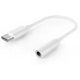 Кабель-перехідник звуковий Cablexpert Type-C M - 3.5 мм F 10 см білий (A-CM-3.5F-01)