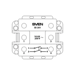 Вимикач Sven SE-201 white (7100085) - мініатюра 5