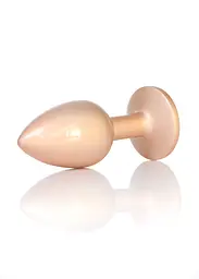 Анальна металева пробка Plug-Jewellery Pearl Gold PLUG- Clear S Boss Series 64-00129 100343 - мініатюра 4