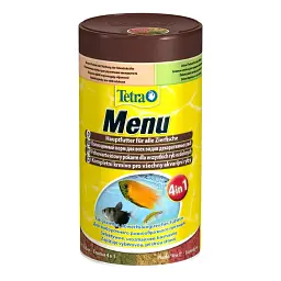 Сухий корм для акваріумних риб Tetra в пластівцях Menu 250 мл для всіх акваріумних риб