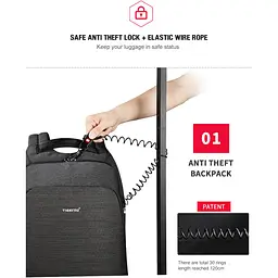 Рюкзак Tigernu T-B3351 15.6" 18 л чорний/сірий[121159] - мініатюра 12