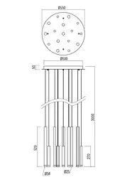 Підвісний світильник Redo MADISON SU LED 64W 3000K S/CP+AL+BK+CF (4.1.2) 01-2061 - мініатюра 2