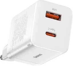 Зарядний пристрій Baseus Super Si Pro Quick Charger C+U 30W EU white (CCSUPP-E02) - мініатюра 4