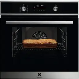 Духова шафа Electrolux електрична 65 л, A+, дисплей, конвекція, піроліз, телескопічні напрямні, чорний