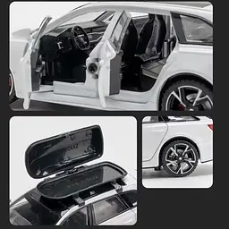 Колекційна металева модель автомобіля АвтоЕксперт Audi RS6 з додатковим багажником на дах, інерцією, світлом та звуком 1:32 - мініатюра 7