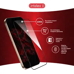 Скло захисне Intaleo Full Glue Apple iPhone 16 Pro Black (1283126593802) - миниатюра 4