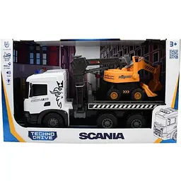 Ігровий набір автокран SCANIA з екскаватором світ і звук (5004KS)