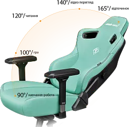 Крісло ігрове Anda Seat Kaiser 3 Size XL Black (AD12YDC-XL-01-B-PV/C) - мініатюра 14
